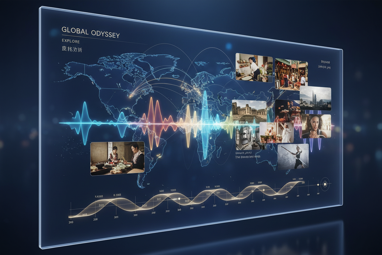 Maps, audio, video, images, languages, text, timelines - all come together on one canvas - interactive, engaging, exploratory. 